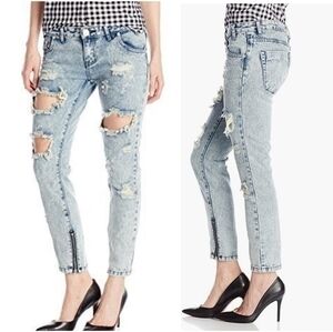 NWT One Teaspoon Trashed Free Birds Jeans in 1966 color